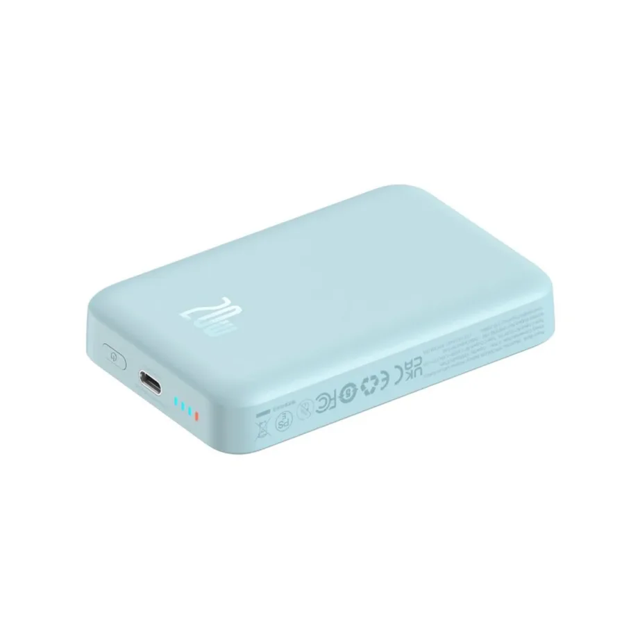 Baseus P10059001313-00 10000 mAh sinine MagSafe USB-C ja juhtmevaba akupank 20W – 9