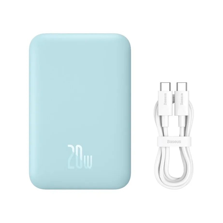 Baseus P10059002313-00 6000 mAh sinine MagSafe-toega 20W kiirlaadimisega akupank USB-C/USB-A mobiilidele ja tahvelarvutitele – 11