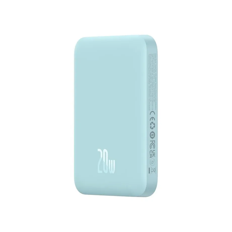 Baseus P10059002313-00 6000 mAh sinine MagSafe-toega 20W kiirlaadimisega akupank USB-C/USB-A mobiilidele ja tahvelarvutitele – 5