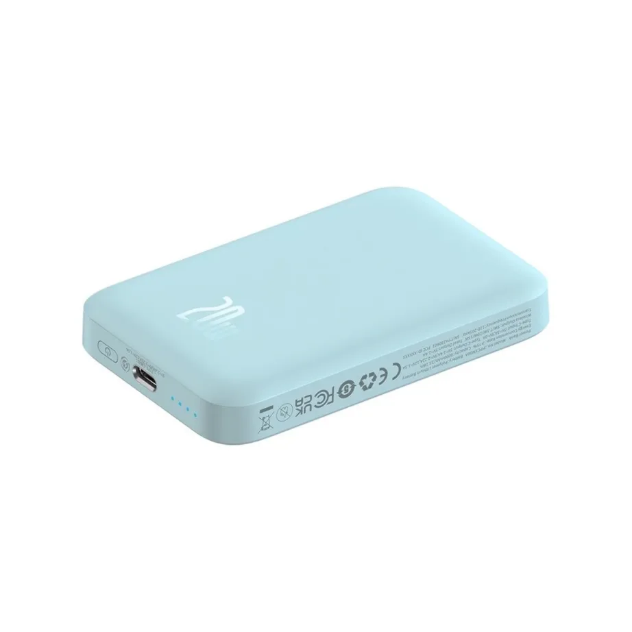 Baseus P10059002313-00 6000 mAh sinine MagSafe-toega 20W kiirlaadimisega akupank USB-C/USB-A mobiilidele ja tahvelarvutitele – 9