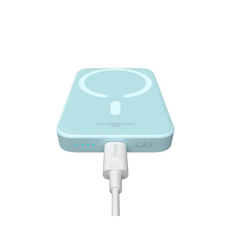 Baseus P10059002313-00 6000 mAh sinine MagSafe-toega 20W kiirlaadimisega akupank USB-C/USB-A mobiilidele ja tahvelarvutitele – 10