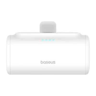 Baseus P10068306213-00 5000mAh valge USB-C kiirlaadimisega 20W powerbank nutiseadmetele (80x40x26 mm)