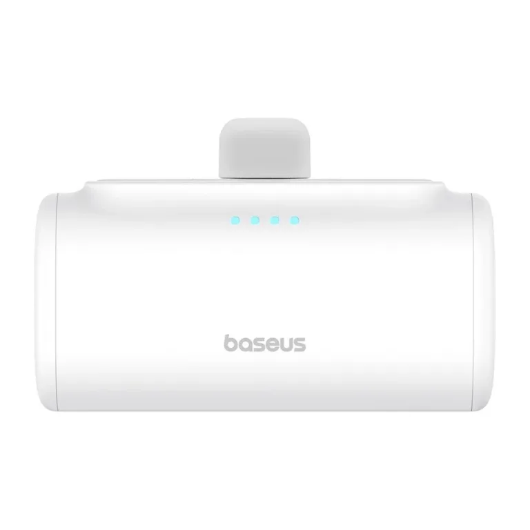 Baseus P10068306213-00 5000mAh valge USB-C kiirlaadimisega 20W powerbank nutiseadmetele (80x40x26 mm)