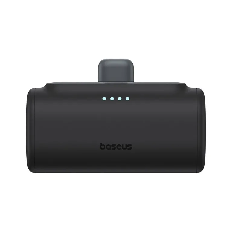 Baseus P10068307113-00 5000 mAh 20 W must kompaktne liitium-ioon akupank USB-C, USB-A ja Lightning ühendusega