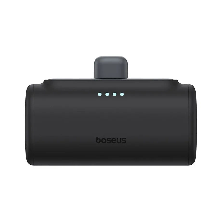 Baseus P10068307113-00 5000 mAh 20 W must kompaktne liitium-ioon akupank USB-C, USB-A ja Lightning ühendusega