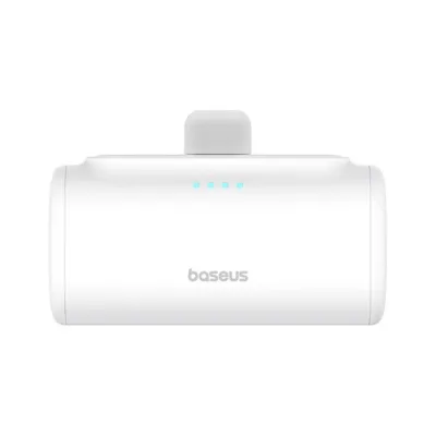 Baseus P10068307213-00 5000mAh 20W valge akupank USB-C, USB-A ja Lightningiga, kahe seadme kiireks laadimiseks