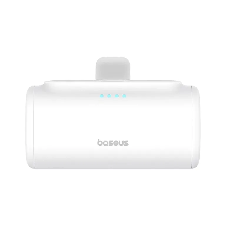 Baseus P10068307213-00 5000mAh 20W valge akupank USB-C, USB-A ja Lightningiga, kahe seadme kiireks laadimiseks