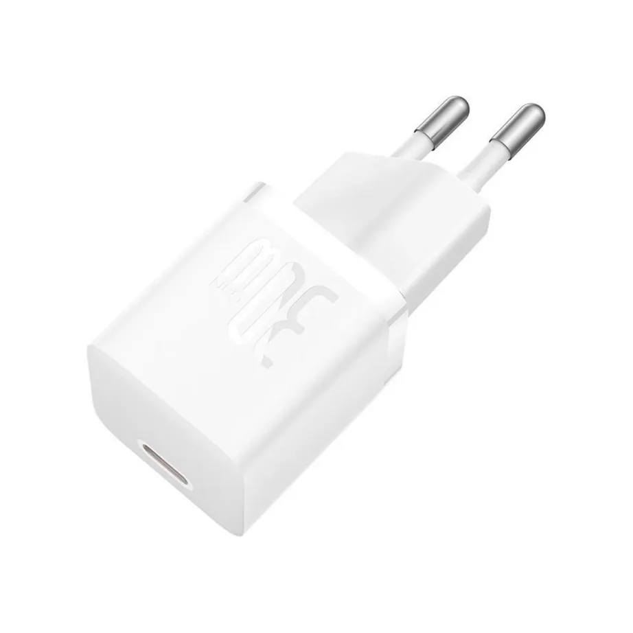 Baseus P10110902213-01 30W USB-C GaN5 valge seinalaadija, kiirlaadimisega, 1 m USB-C kaabel komplektis – 3