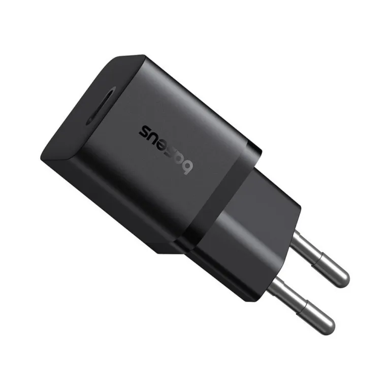 Baseus P10110909113-00 25W USB-C GaN kiirlaadija, must, koos USB-C kaabliga