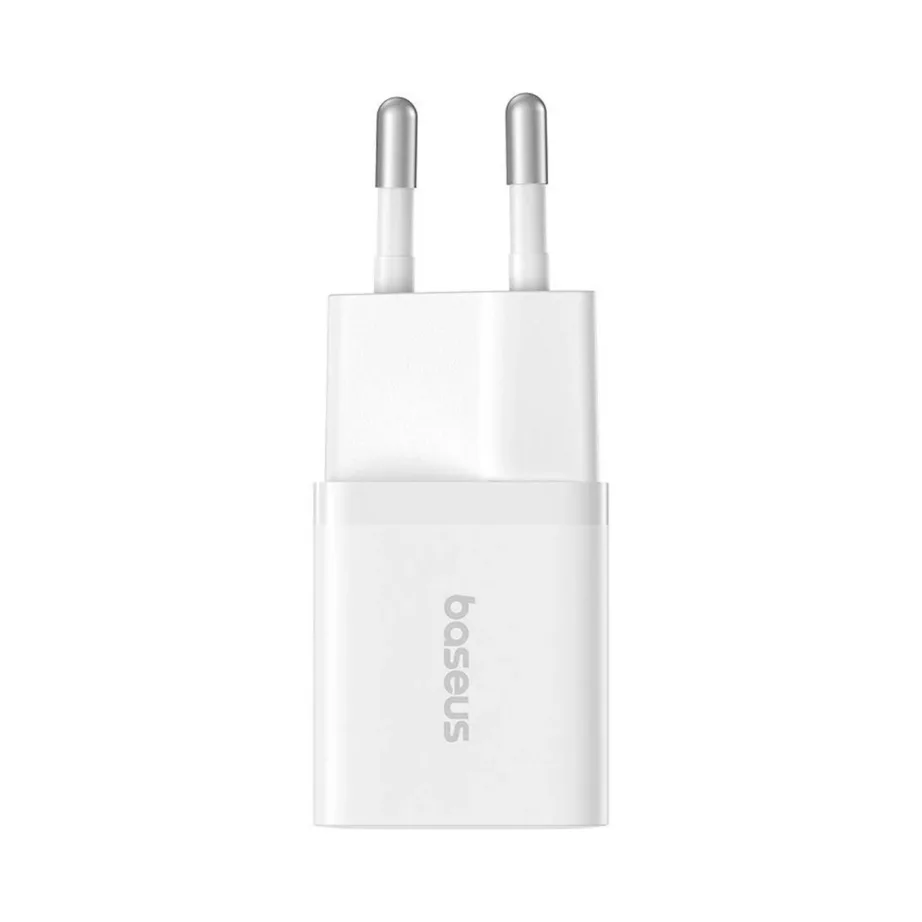 Baseus P10110909213-00 25W valge GaN USB-C kiirlaadija Power Delivery ja QC 3.0, 1 port, kaabel komplektis - 3
