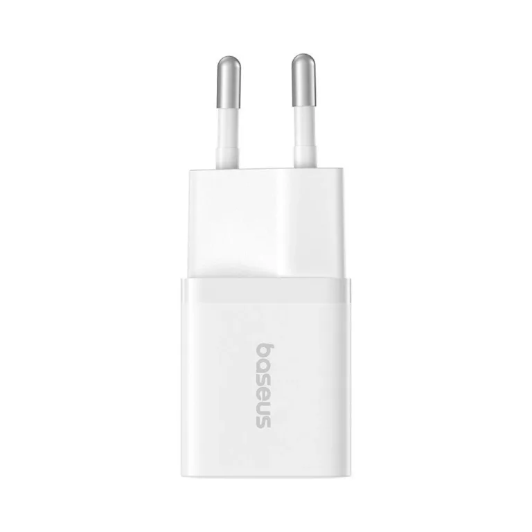 Baseus P10110909213-01 25W valge GaN USB-C kiirlaadija, 1 port, AC, kaasas USB-C kaabel