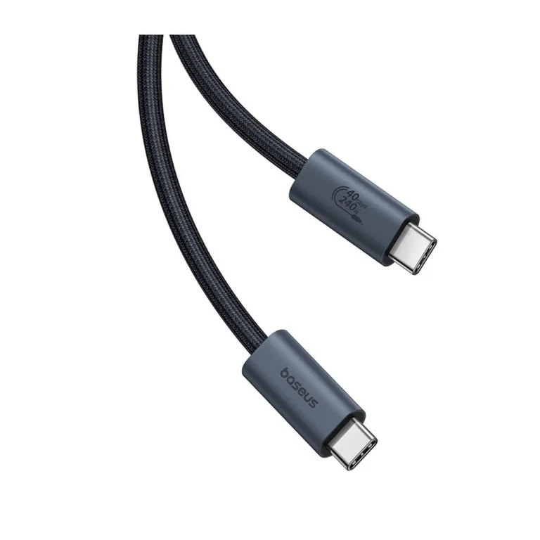 Baseus P10311803111-00 1 m 240 W USB-C–USB-C kaabel, 40Gbps andmeedastus, 8K@60Hz, must, tsingisulam/nailon