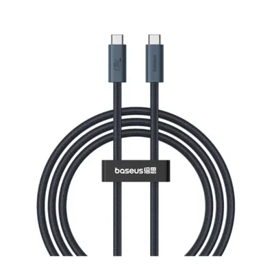 Baseus P10311803111-00 1 m 240 W USB-C–USB-C kaabel, 40Gbps andmeedastus, 8K@60Hz, must, tsingisulam/nailon