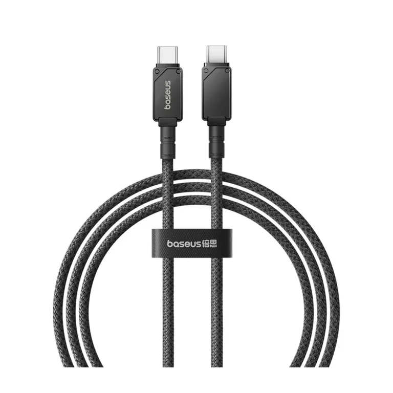 Baseus P10355800111-00 1 m must aramiidist USB-C–USB-C kiirlaadimiskaabel (100 W, 480 Mbps, tsingist pistikud)