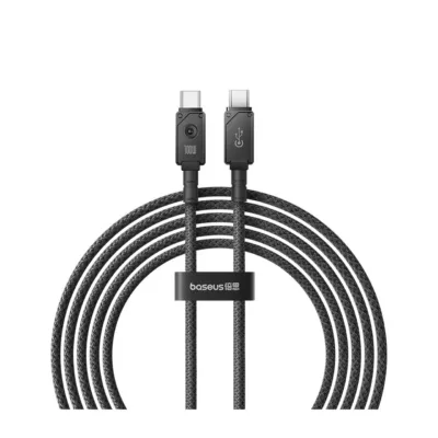 Baseus P10355800111-01 2 m valge USB-C – USB-C aramiidkaabel 100W kiirlaadimise ja andmeedastusega