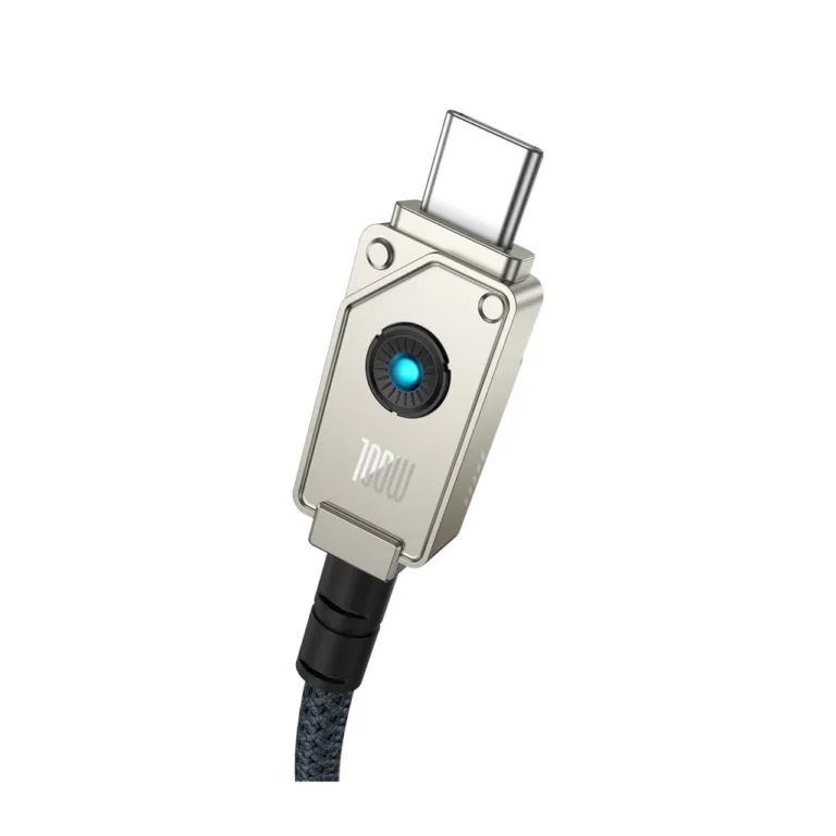 Baseus P10355800221-00 1 m aramiidist valge USB-C–USB-C 100 W kiirlaadimiskaabel