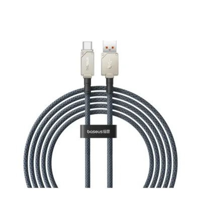 Baseus P10355801221-01 2 m 100 W valge USB-A – USB-C aramiidpunutisega kaabel kiirlaadimiseks ja andmeedastuseks