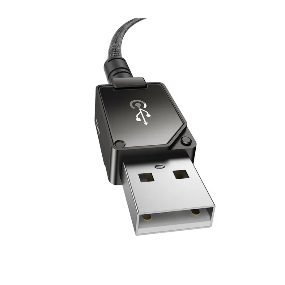 Baseus P10355802111-00 1 m USB-A – Lightning kaabel, 2,4 A, 480 Mbit/s, must, tsinksulam/aramidkiud – 3
