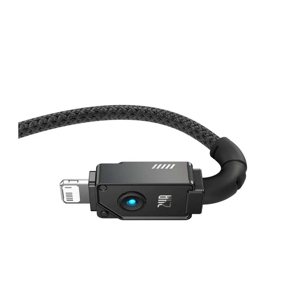 Baseus P10355802111-00 1 m USB-A – Lightning kaabel, 2,4 A, 480 Mbit/s, must, tsinksulam/aramidkiud – 5