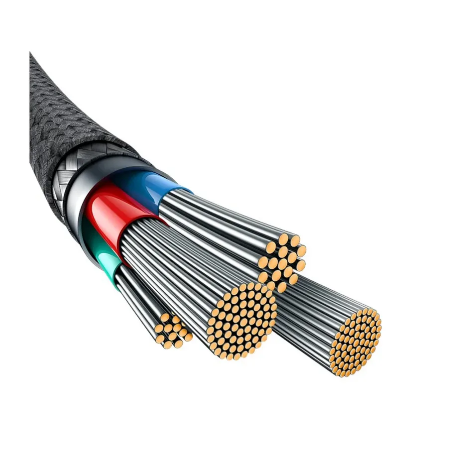 Baseus P10355802111-00 1 m USB-A – Lightning kaabel, 2,4 A, 480 Mbit/s, must, tsinksulam/aramidkiud – 6