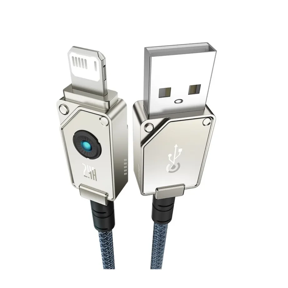 Baseus P10355802221-00 1 m valge USB-A – Lightning kaabel, 2,4 A, 480 Mbit/s, tsingisulam/aramidkiud – 2