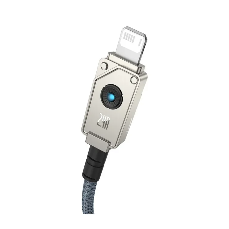Baseus P10355802221-00 1 m valge USB-A – Lightning kaabel, 2,4 A, 480 Mbit/s, tsingisulam/aramidkiud