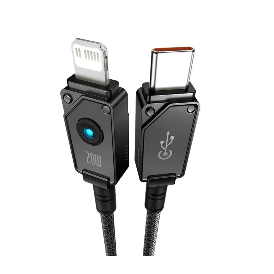 Baseus P10355803111-00 1 m USB-C–Lightning 20W must aramiidist laadimis- ja andmekaabel Apple seadmetele – 2