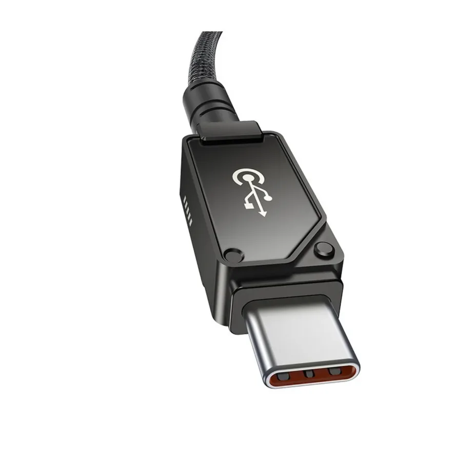 Baseus P10355803111-01 2 m must USB-C–Lightning kaabel, 20 W, aramiidkiust ja tsingisulamist, 480 Mbit/s andmeedastus – 3