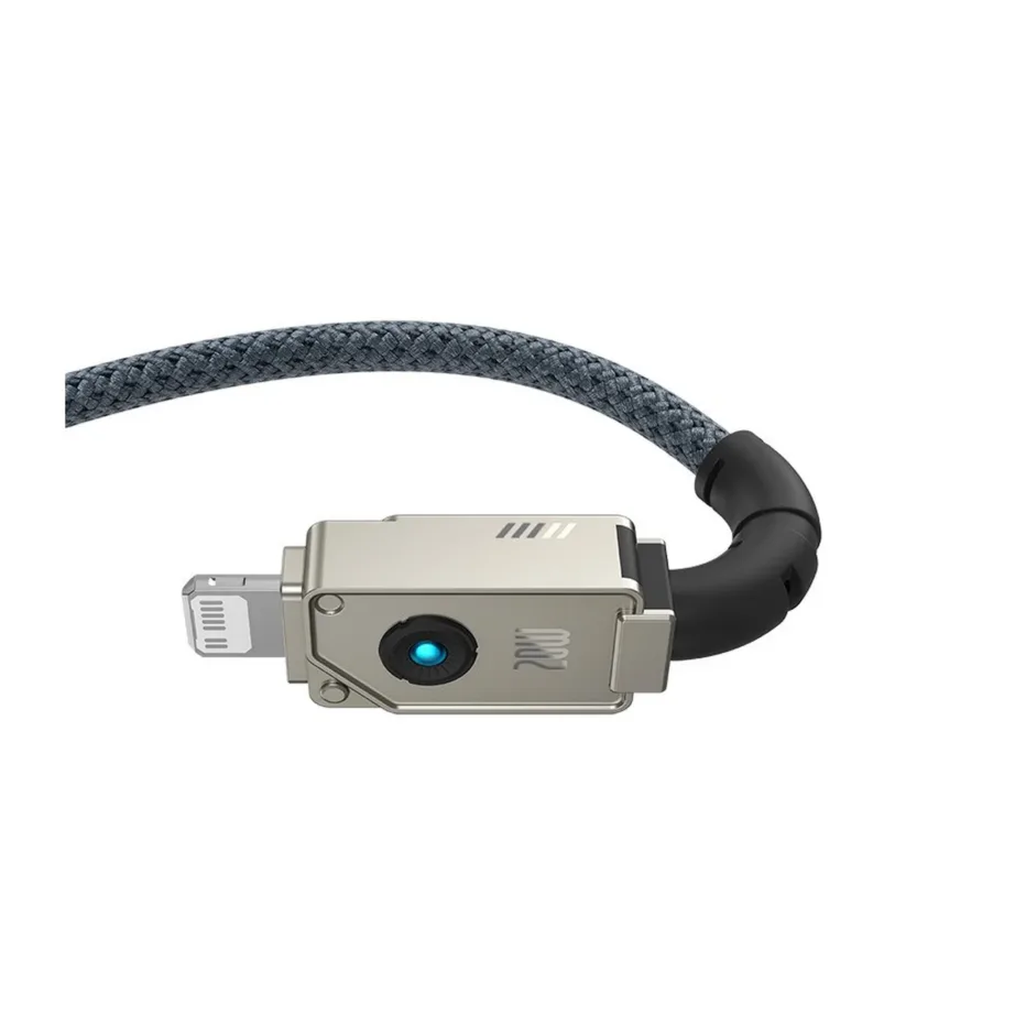 Baseus P10355803221-00 1 m 20 W USB-C–Lightning kiirlaadimiskaabel, valge, tsingisulamist ja aramiidkiust - 2