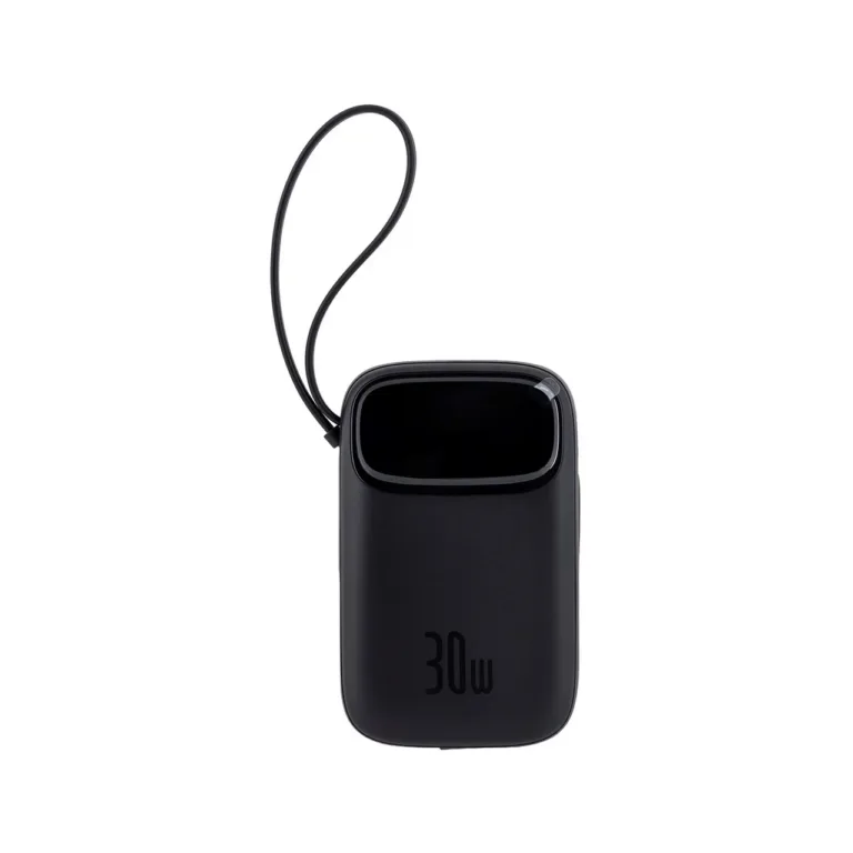 Baseus Qpow 2 P10055008113-00 10000 mAh 30W must LiPo kiirlaadimisega akupank sisseehitatud ekraani ja USB-C/USB-A väljunditega