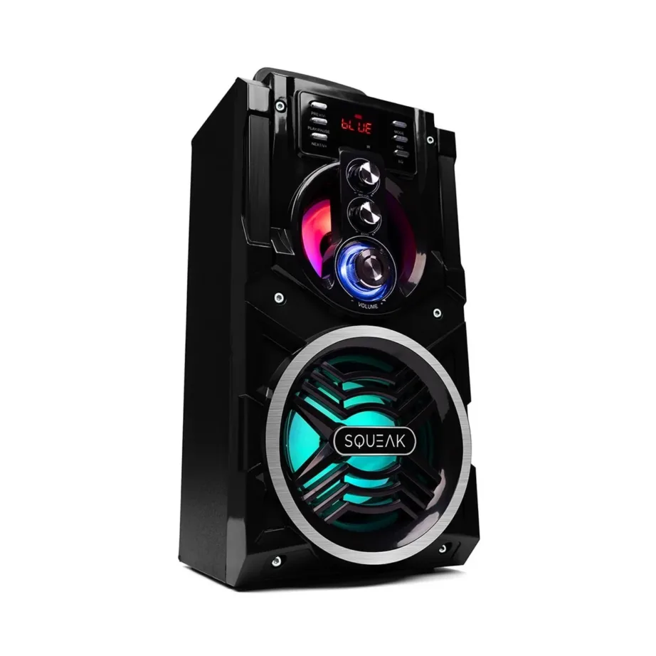 BeatBoxer SQUEAK SQ1000 must 20W kaasaskantav Bluetooth 5.1 kõlar karaoke ja LED-ekraaniga, FM-raadio, 7h aku – 3