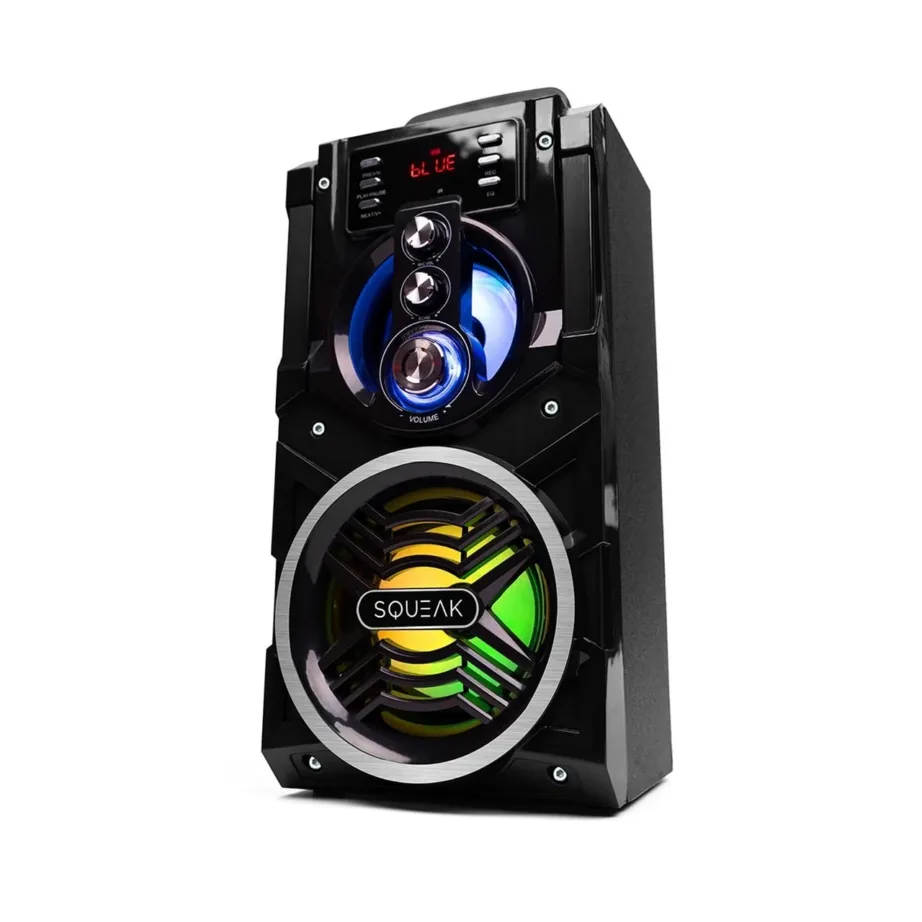 BeatBoxer SQUEAK SQ1000 must 20W kaasaskantav Bluetooth 5.1 kõlar karaoke ja LED-ekraaniga, FM-raadio, 7h aku – 8