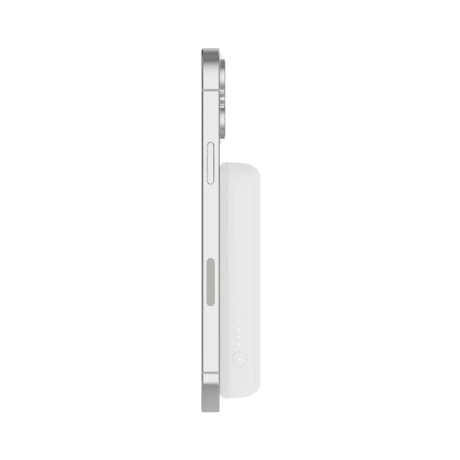 Belkin BoostCharge BPD004BTWT 5000 mAh valge juhtmevaba akupank 7,5 W, USB-C, iPhone/mobiil, kiirlaadimine – 5