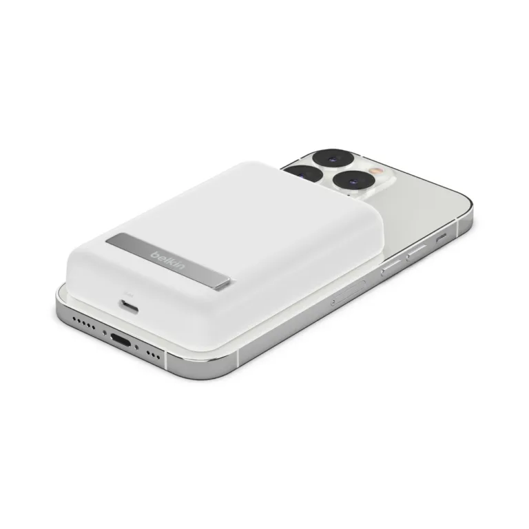 Belkin BoostCharge BPD004BTWT 5000 mAh valge juhtmevaba akupank 7,5 W, USB-C, iPhone/mobiil, kiirlaadimine