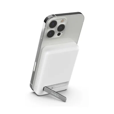 Belkin BoostCharge BPD004BTWT 5000 mAh valge juhtmevaba akupank 7,5 W, USB-C, iPhone/mobiil, kiirlaadimine