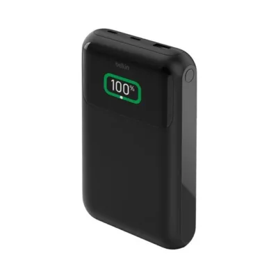 Belkin BoostCharge Pro BPB020BTBK 20000 mAh must akupank, 2x USB-C ja USB-A, ekraaniga, 400 g, sülearvuti ja nutitelefoni laadimiseks