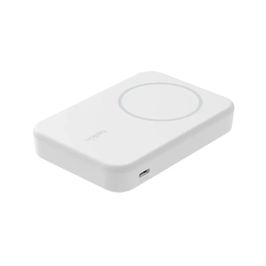 Belkin BoostCharge Pro BPD007BTWH 8000 mAh valge MagSafe kiirlaadimisega juhtmevaba akupank, 15 W USB-C, kuni 2 seadmele – 3