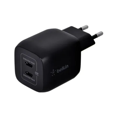 Belkin BoostCharge Pro WCH011VFBK 45W 2x USB-C must siselaadija PPS ja USB PD 3.0, universaalne, 1 tk