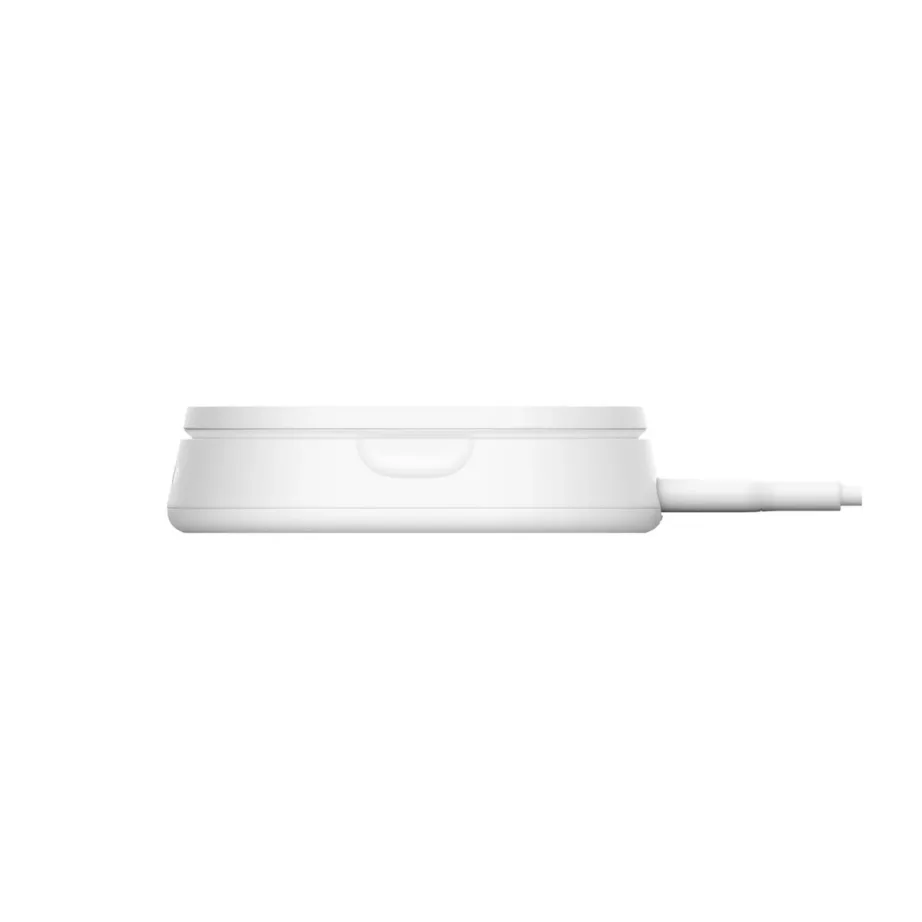 Belkin BoostCharge Pro WIA008VFWH 15W valge juhtmevaba kiirlaadimisalus iPhone 12–15 seeria telefonidele, USB-C kaabel ja toiteadapter komplektis – 5
