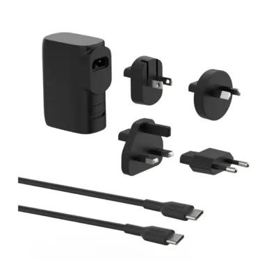 Belkin BPZ003BT1MBK-B6 25 W USB-C/USB-A must universaalne siselaadija PPS, 1 m USB-C kaabliga, kahe seadme kiirlaadimiseks