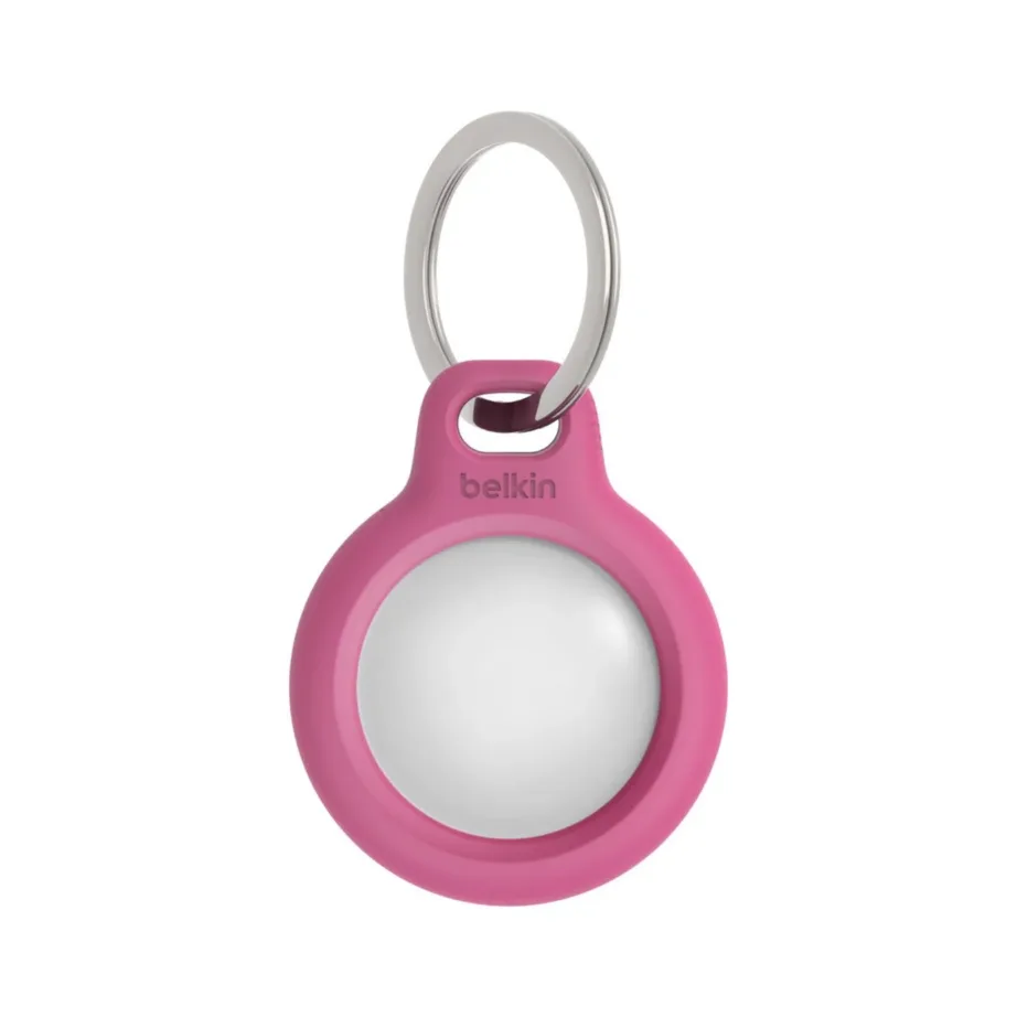 Belkin F8W973btPNK roosa võtmehoidjaga kaitseümbris AirTagile, kriimustuskindel, 7,4 g – 2