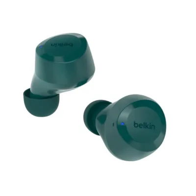 Belkin SoundForm Bolt AUC009BTTE juhtmevabad IPX4 in-ear Bluetooth 5.2 kõrvaklapid mikrofoniga, teal, 28 h aku, puutetundlik juhtimine