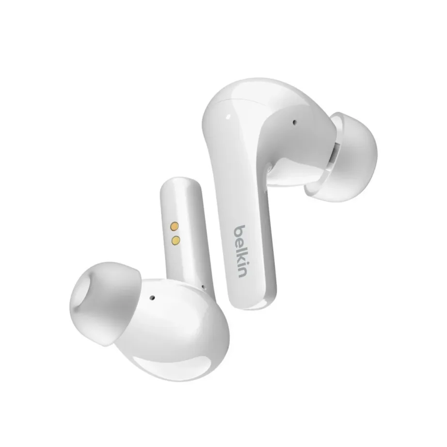 Belkin SOUNDFORM Flow AUC006BTWH valged IPX5 juhtmevabad in-ear Bluetooth 5.2 kõrvaklapid mikrofoniga (USB-C/juhtmevaba laadimine, kõned/muusika, binauraalne)