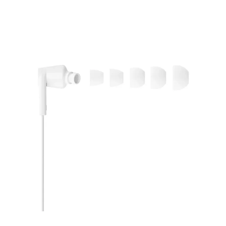 Belkin SoundForm G3H0002HQWHV2 USB-C valged IPX5 juhtmega in-ear kõrvaklapid mikrofoniga ja helitugevuse juhtimisega, muusika ja igapäevaseks kasutamiseks