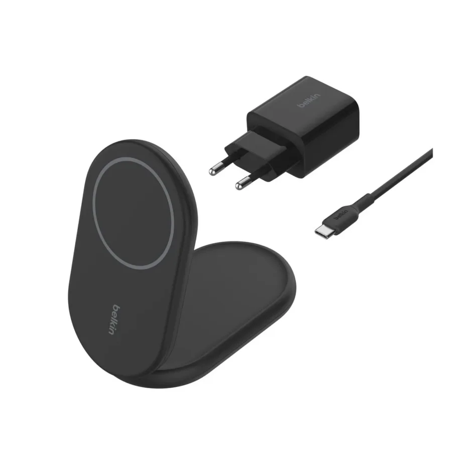 Belkin WIB007VFBK 20 W must Qi2 MagSafe juhtmevaba kiirlaadija USB-C 1,5 m kaabliga telefonidele ja kõrvaklappidele – 2