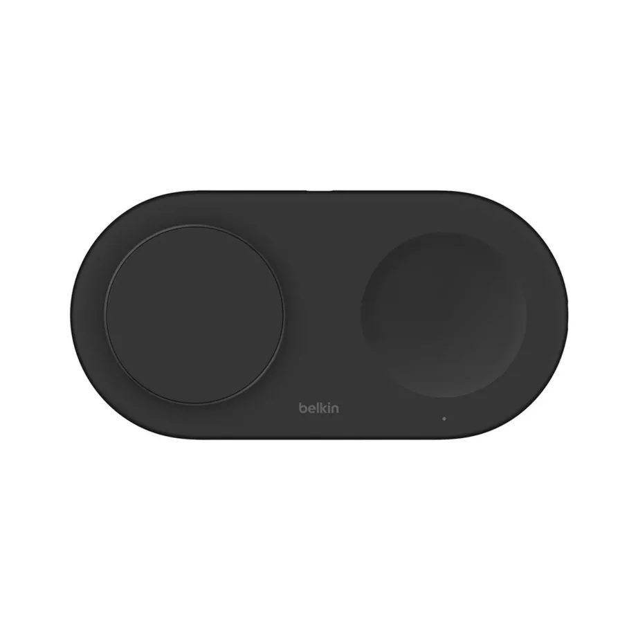 Belkin WIZ021VFBK must 2-in-1 Qi2 juhtmevaba laadimisalus 15 W
