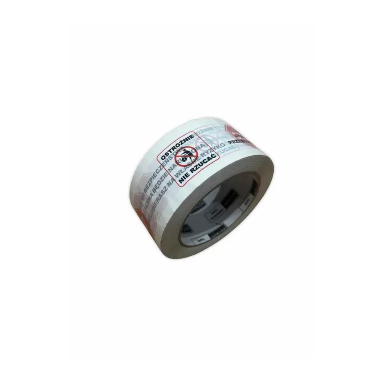 BESTPAK BSTech Taśma STOP 48 mm x 100 m valge trükitud kummiliimiga ohutusteip, musta/punase tekstiga, 6 rulli