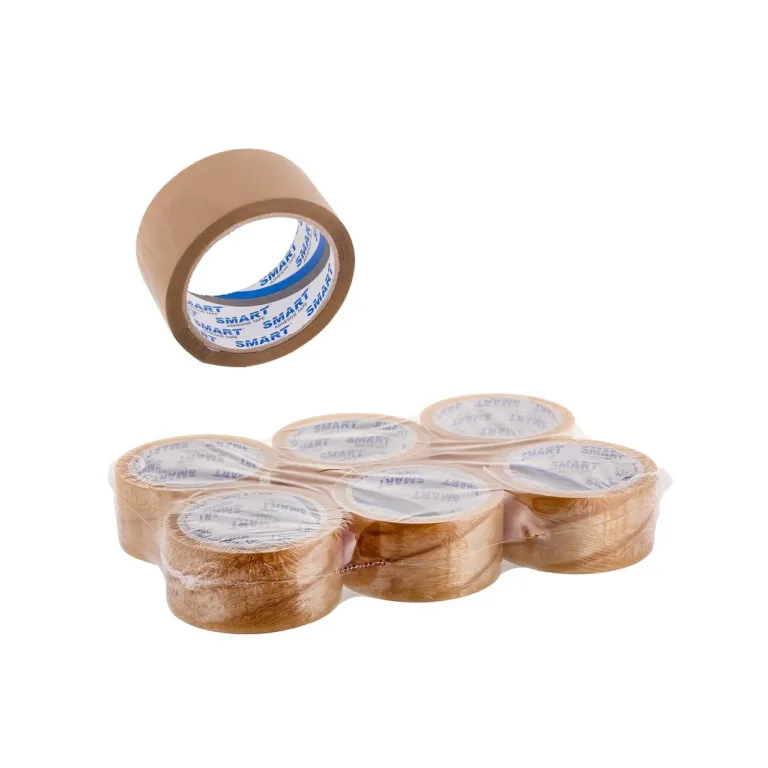 BESTPAK taśma Solvent 48 mm x 60 m hall kummiliimiga pakketeip, 6 rulli komplekt