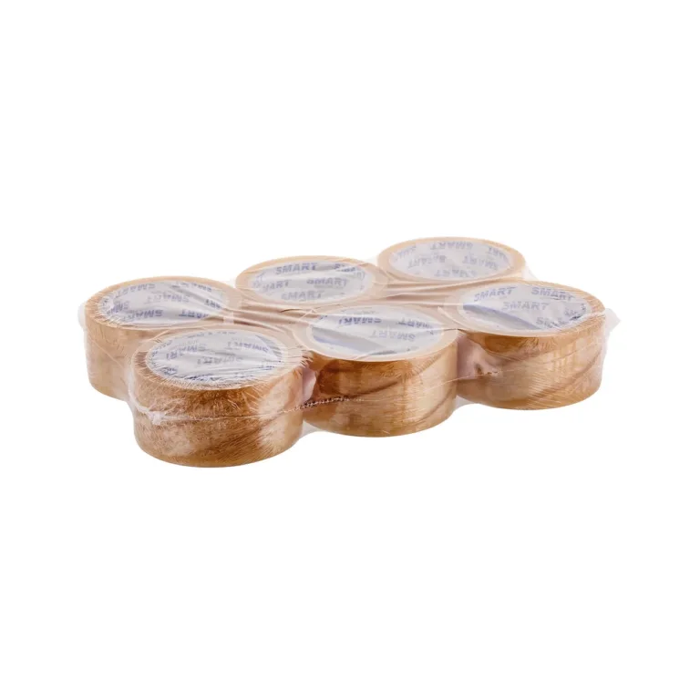 BESTPAK taśma Solvent Transparent 48 mm x 60 m läbipaistev kummiliimiga pakketeip, 6 rulli komplekt