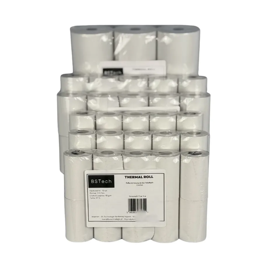BESTPAK valge termopaberirull kassale 57 mm x 15 m, 10 tk – 5